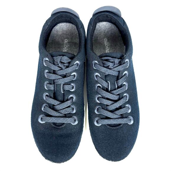 Allbirds Womens Wool Piper Sneakers Black Lace Up Soft Breathable Size 8 - Picture 2 of 10